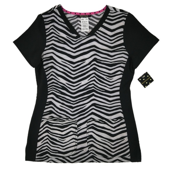 HeartSoul Tops - Heartsoul Scrub Top XS 20994-STOP Stripe a Pose